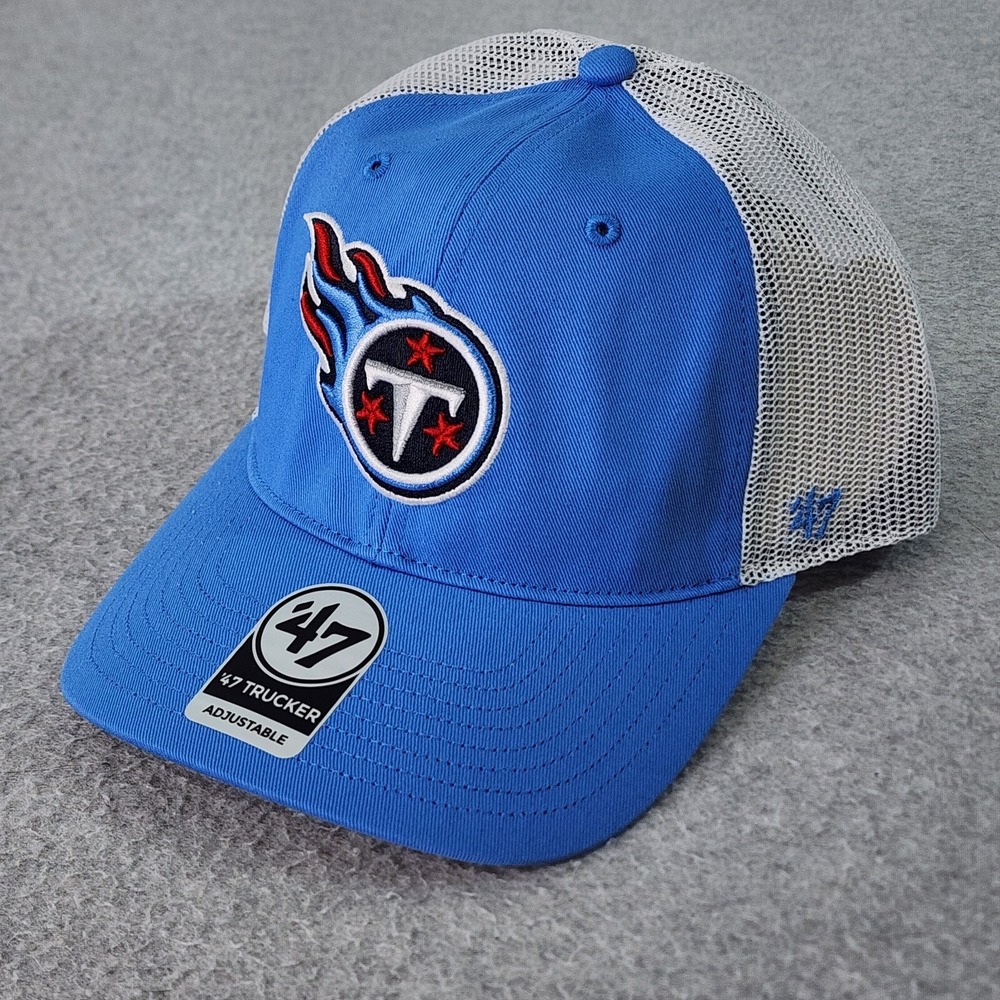 Tennessee Titans NFL Trucker Hat 47 Brand Periwinkle Snapback Adjustable Cap
